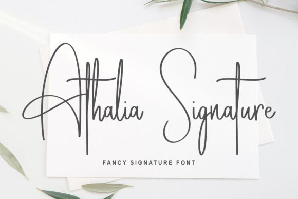 Athalia Signature Font for Small Business Branding