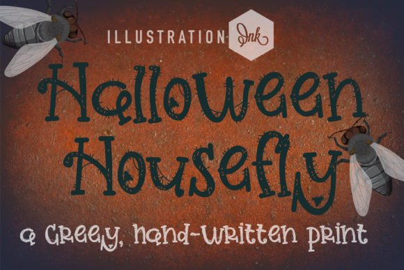 Halloween Housefly: A Hand-Crafted Script Font for Spooky, Sellable Designs