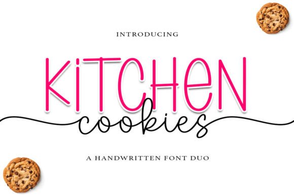 Kitchen Cookies Duo: A Romantic Display Font for Web Design