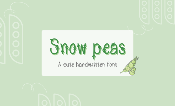 Snow Peas: A Playful Handwritten Font for Editorial Charm